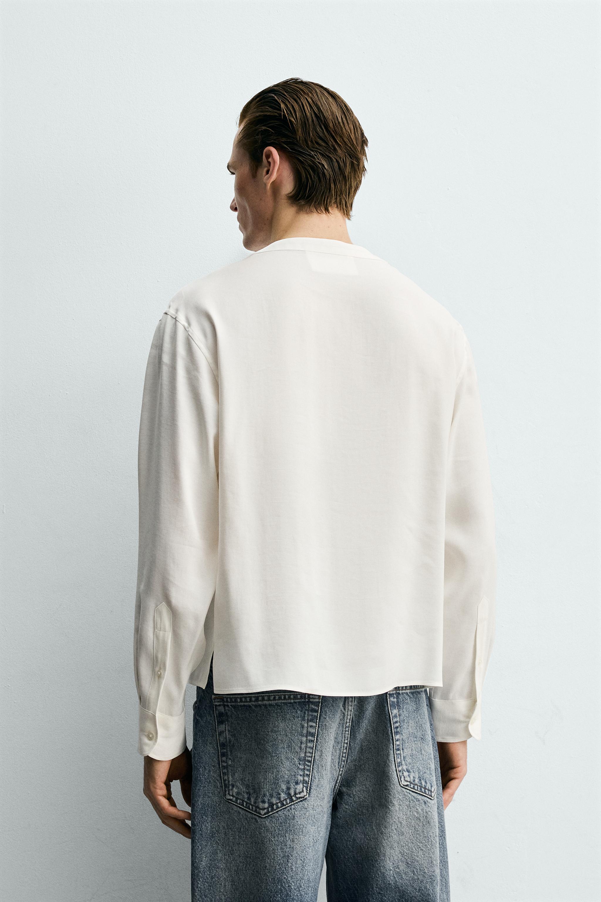 CHEMISE FLUIDE COL EN V